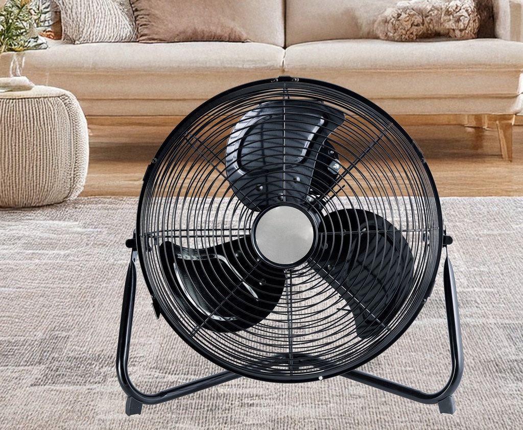 14" Industrial Chrome Floor Fan, UL Plug,70W (1pc/Ctn)