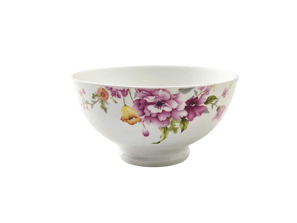 5" Porcelain Bowl, Pink Flower (24 pc/ctn)