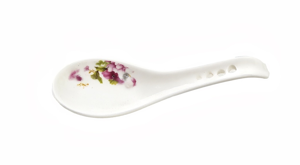 5.5" Porcelain Spoon, Pink Flower (288 pc/ctn)