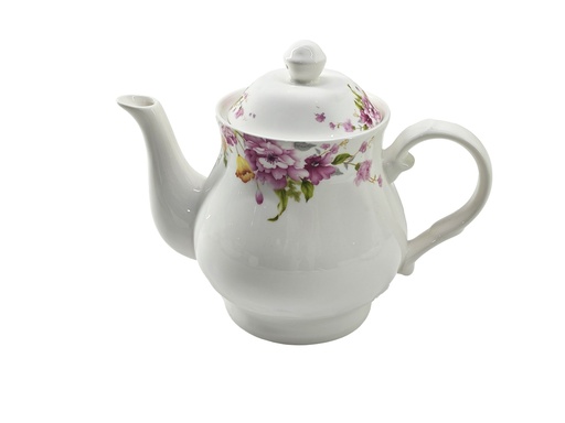 [GGC811] 1120ml Porcelain Tea Pot, Pink Flower (12 pc/ctn)