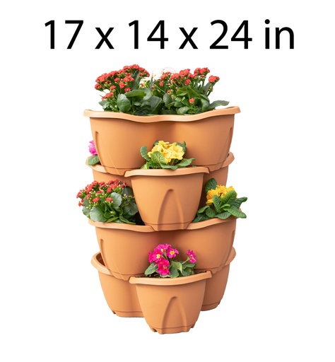 [FL0081BR] 12.5LT Strawberry 4Pcs Set Flower Pot, 430X350X625mm (45 pc/ctn)