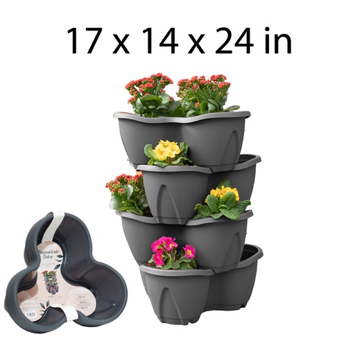 [FL0081GY] 12.5LT Strawberry 4Pcs Set Flower Pot, 430X350X625mm (45 pc/ctn)