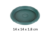 5.5" Flowerpot Tray, Green (10 pc/ctn)