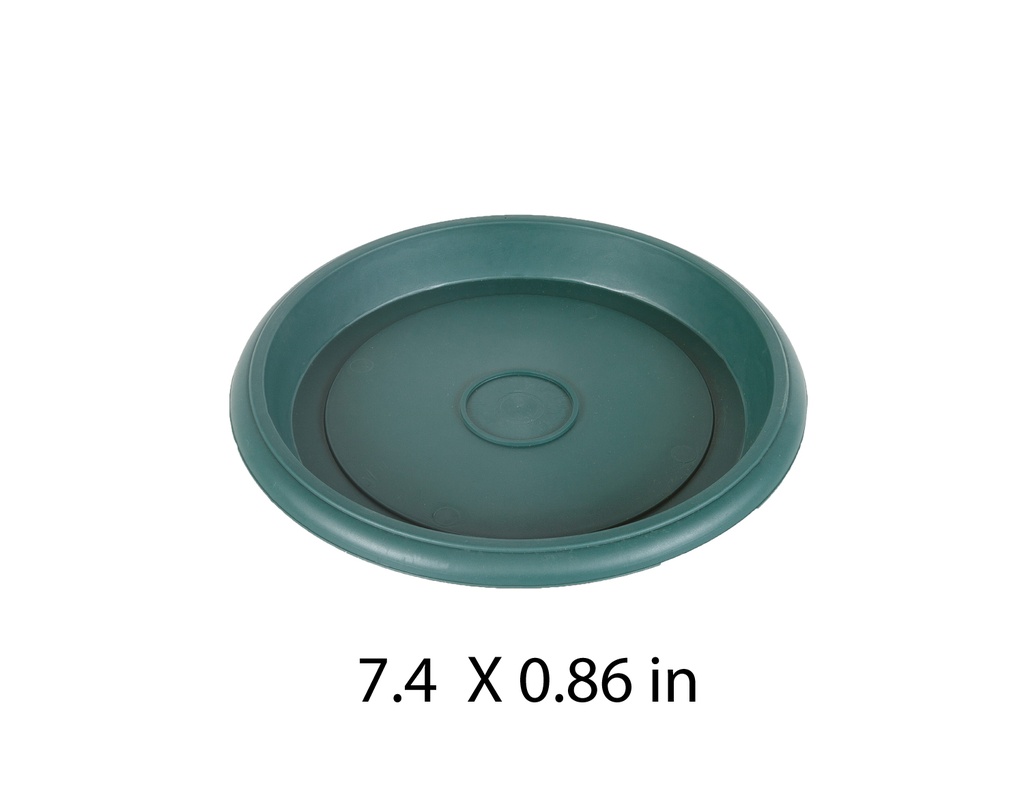 7.4" Flowerpot Tray, Green (10 pc/ctn)