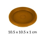 4.125" Flowerpot Tray, Terra Cotta (10 pc/ctn)