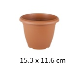 1LT Villa Flower Pot with Tray, 153X116mm (120 pc/ctn)