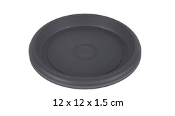 [FL0012GYT] 4.75" Flowerpot Tray, Grey (10 pc/ctn)