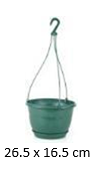 [FL0159LG] 6LT Safir Macrome Hanging Pot, 265(245)X165mm (60 pc/ctn)