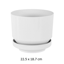 [FL0033WH] 6LT Lux Pot Flower Pot, 225X187mm (20 pc/ctn)