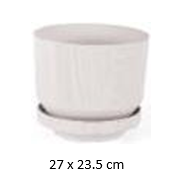 [FL0034WH] 9LT Lux Pot Flower Pot, 270X235mm (10 pc/ctn)