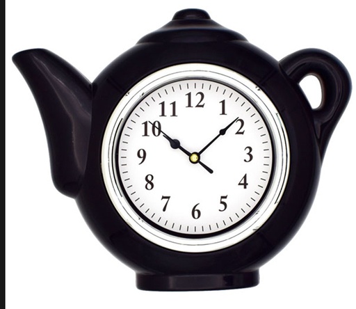[CL020] 11" Plastic Wall Clock, Teapot Style (10 pc/ctn)