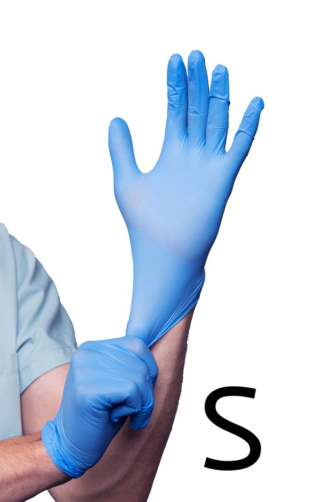 100 pc 4.5g  Nitrile Gloves, Blue (10 pc/ctn)