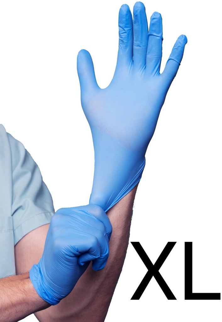 100 pc 4.5g  Nitrile Gloves, Blue (10 pc/ctn)