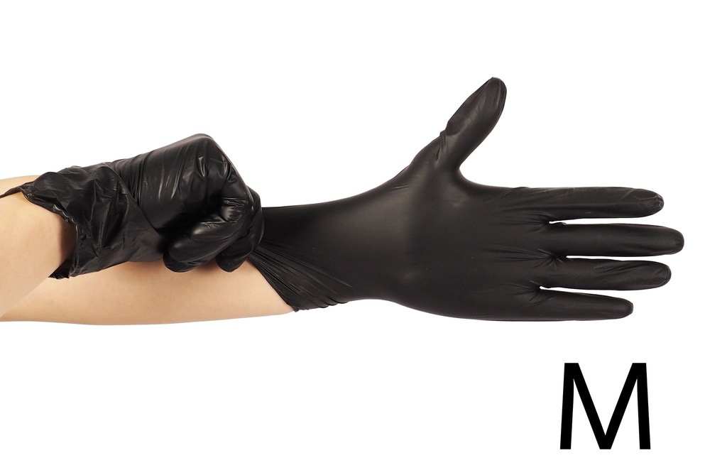 100 pc 5.0g  Nitrile Gloves, Black (10 pc/ctn)