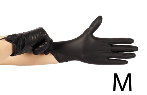 [C2011M] 100 pc 5.0g  Nitrile Gloves, Black (10 pc/ctn)