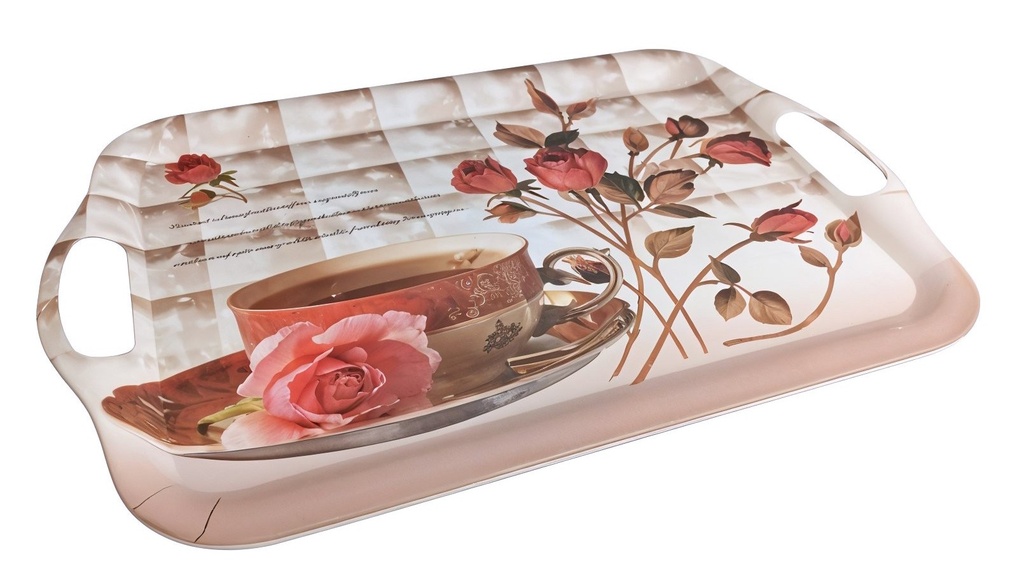 14" Melamine Serving Tray with Handles (36 pc/ctn)