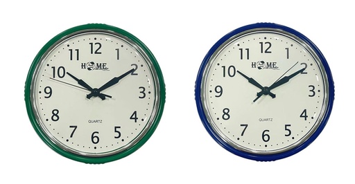 [CL017] 12" Round Wall Clock, Mixed Colors (10 pc/ctn)