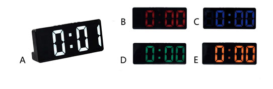 LED Clock, 6.10"×2.36"×0.91"(15.5×6×2.3cm) (10 pc/ctn)