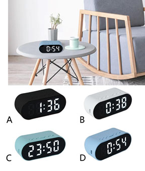 LED Clock, 4.13"×1.57"×1.57"(10.5×4×4cm) (10 pc/ctn)