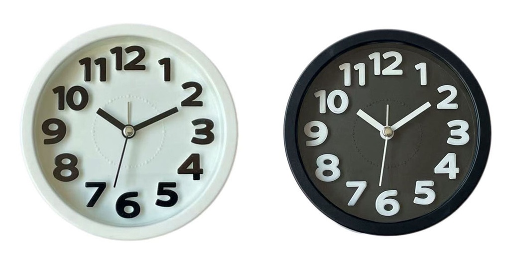 Round Alarm Clock,4.72"×1.57"(12×4cm) Mixed Colors (10 pc/ctn)