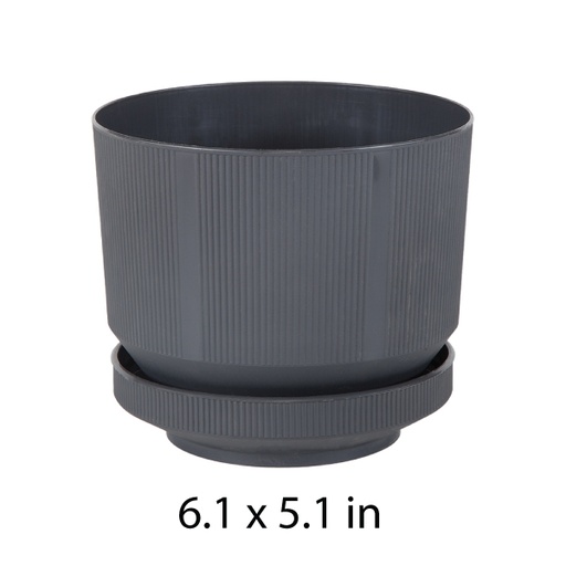 [FL0031BK] 1.7LT Lux Pot Flower Pot, 155X130mm (60 pc/ctn)