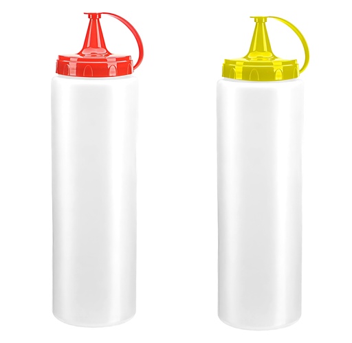 [P70356] 33.8 oz(1000ml) Plastic Sauce Bottle/Dispenser (24 pc/ctn)