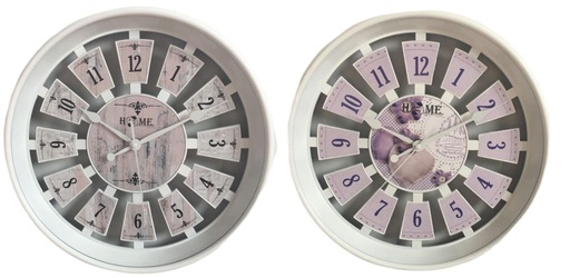 [CL303] 12" Black/White Round Plastic Clock (6 pcs/ctn)