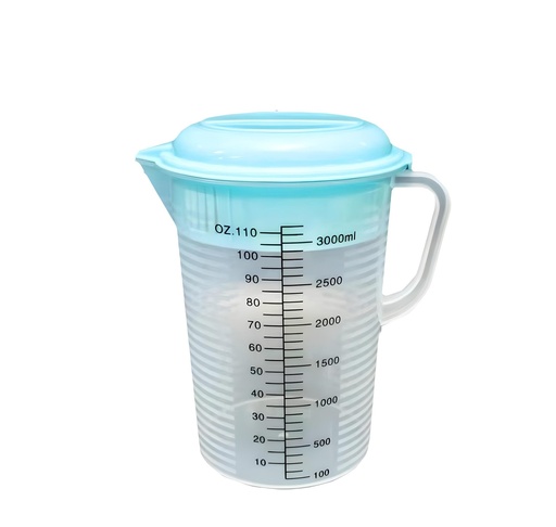 [P71154] 3500ml(3.70QT) Plastic Measuring Cup/Water Jug with Lid (12 pc/ctn)