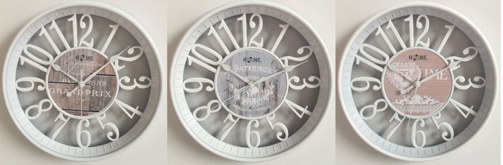 12" Large Round Wall Clock (6 pcs/ctn)