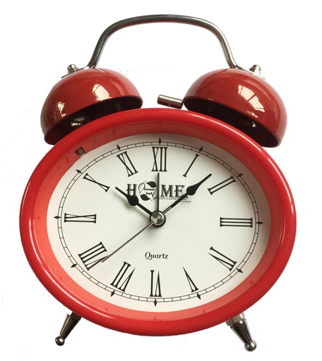 [CL326RD] 5.1" Red Round Alarm Clock (6 pc/ctn)