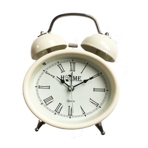 [CL326WH] 5.1" White Round Alarm Clock (6 pcs/ctn)
