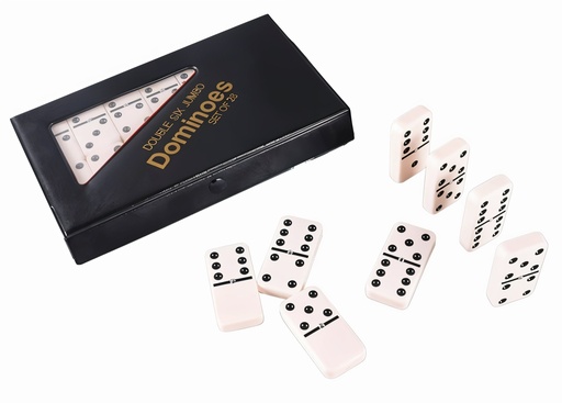 [HT12003] 28 Pc Large Dominos Set, Classic Style, (2.2"x1.1"x 0.5")55x27x12mm, PU Box (24 box/ctn)