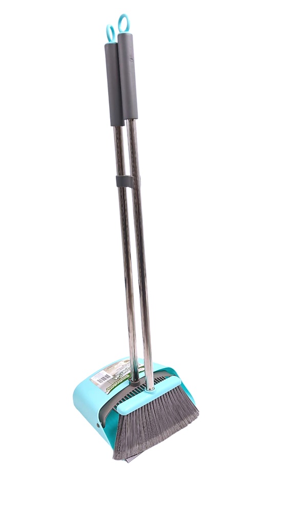 Heavy Duty Lobby Dustpan With Broom, SS Handle(6 pc/ctn)