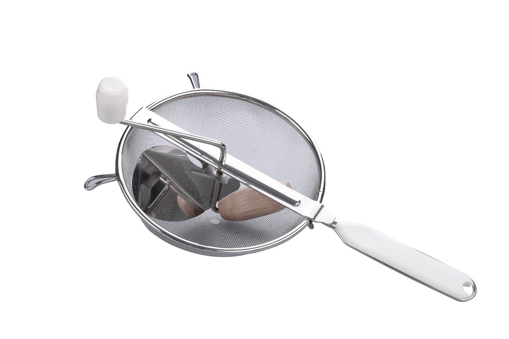 Stainless Steel  Sieve with Crank & Plastic Handle, 7.9"(20 cm) (6 pc/ctn)