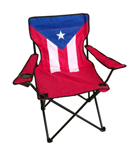 [1017] 34" Polyester Puerto Rican Folding Chair with Bag (8 pcs/ctn