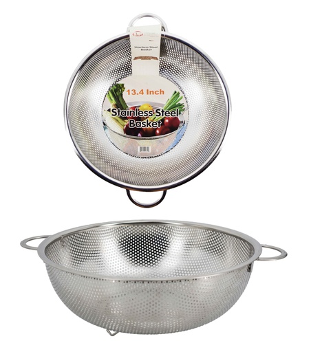 [2234] 13.4" Stainless Steel Rice Colander (12 pcs/ctn)