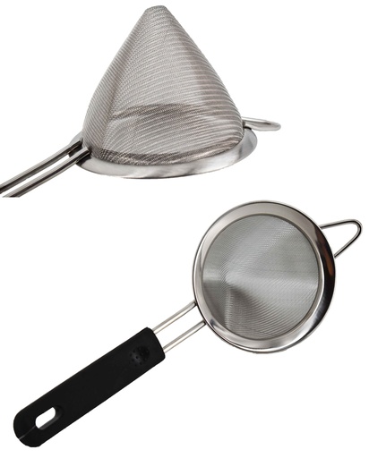 [2296-12] 5" S.S. Broad Rim Strainer with Black Handle (24 pcs/ctn)