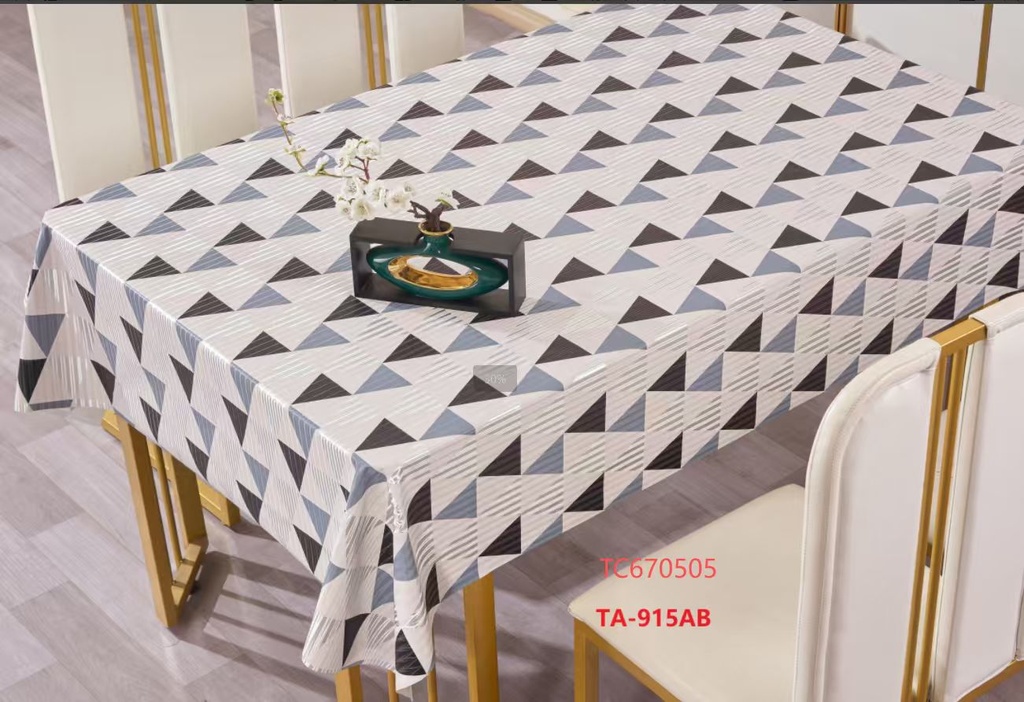 300gsm 54" PVC Metallic Embossed Tablecloth, Christmas Design (40 Yard/Roll)