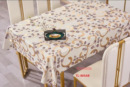 [TC670506] 300gsm 54" PVC Metallic Embossed Tablecloth, Christmas Design (40 Yard/Roll)