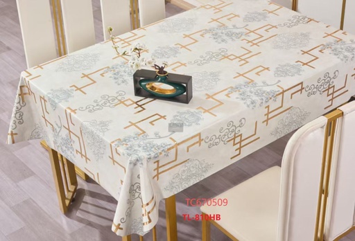 [TC670509] 300gsm 54" PVC Metallic Embossed Tablecloth, Christmas Design (40 Yard/Roll)