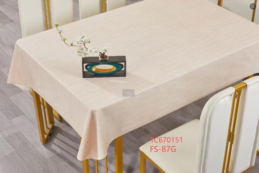 [TC670151] 300gsm 54" PVC Metallic Embossed Tablecloth (40 Yard/Roll)