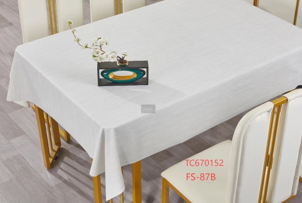 300gsm 54" PVC Metallic Embossed Christmas Tablecloth (40 Yard/Roll)