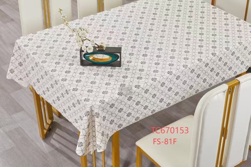 [TC670153] 300gsm 54" PVC Metallic Embossed Tablecloth (40 Yard/Roll)