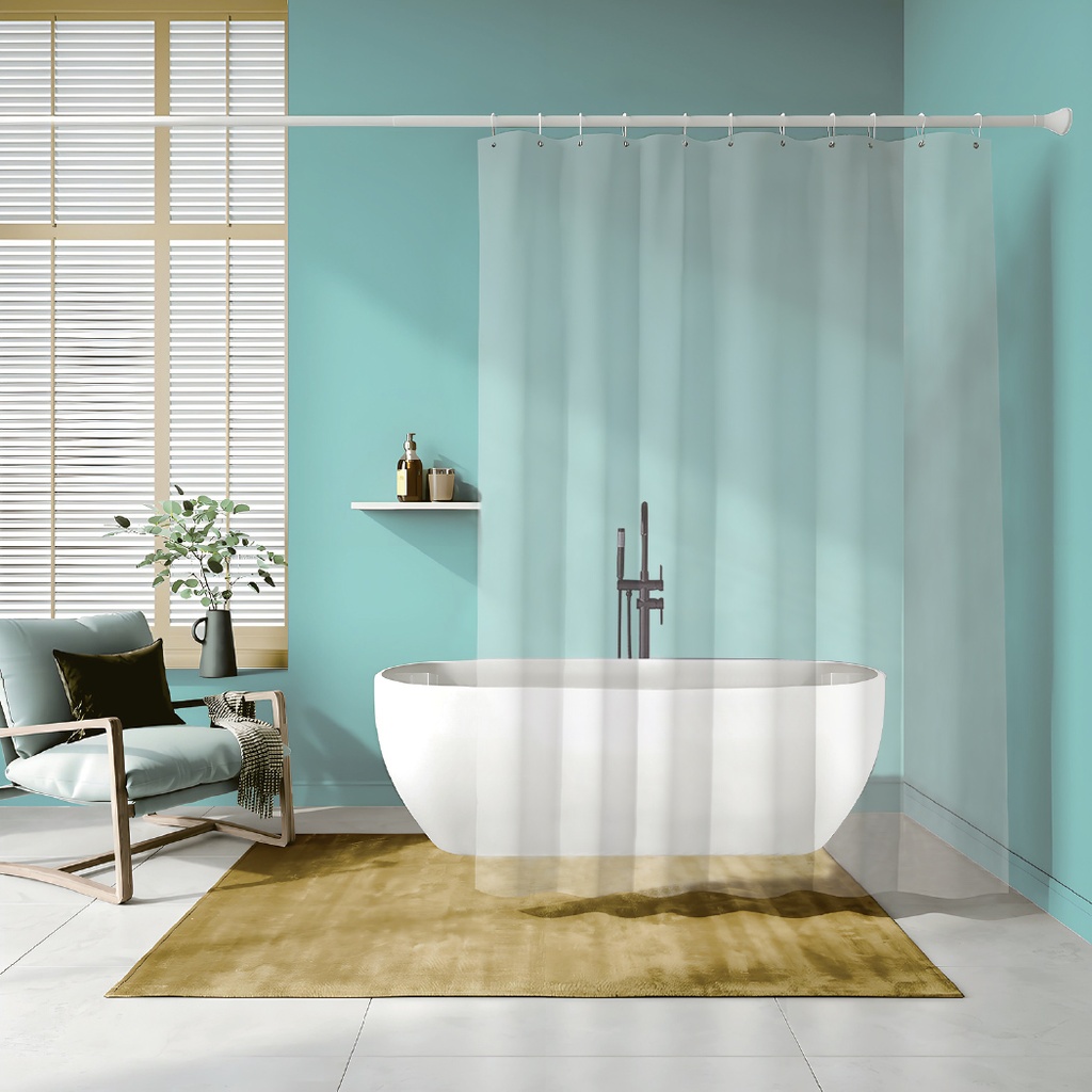 70 x 72" CLEAR PVC SHOWER CURTAIN 80 GSM (24 pcs/ctn)