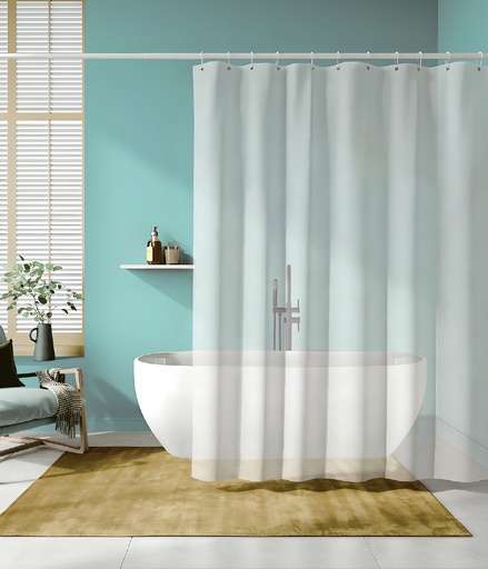 [BT1715] 70 x 72" FROSTED PVC SHOWER CURTAIN 80 GSM (24 pcs/ctn)