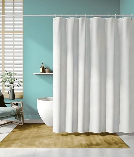 [BT1716] 70 x 72" WHITE PVC SHOWER CURTAIN 83 GSM (24 pcs/ctn)