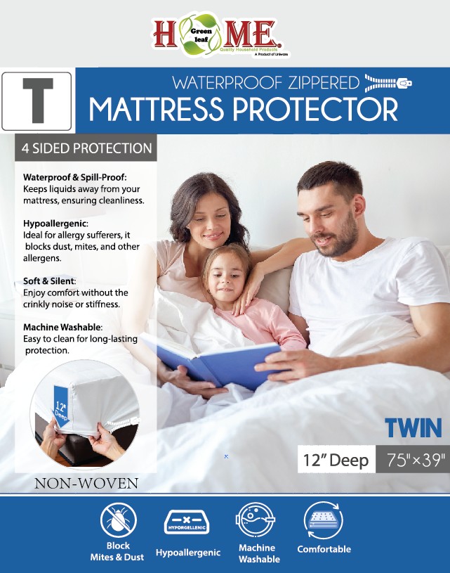 75 x 39 x 12" TWIN SIZE NON-WOVEN MATTRESS COVER (12 pcs/ctn)