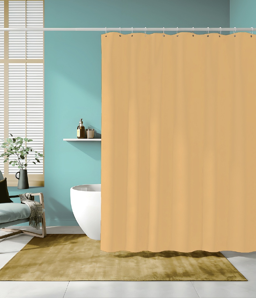 70 x 72" YELLOW PVC SHOWER CURTAIN 83 GSM (24 pcs/ctn)