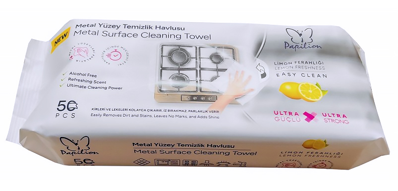 PAPILION METAL SURFACE CLEANING TOWEL 50 AD X 12 (12 PCS/CTN)