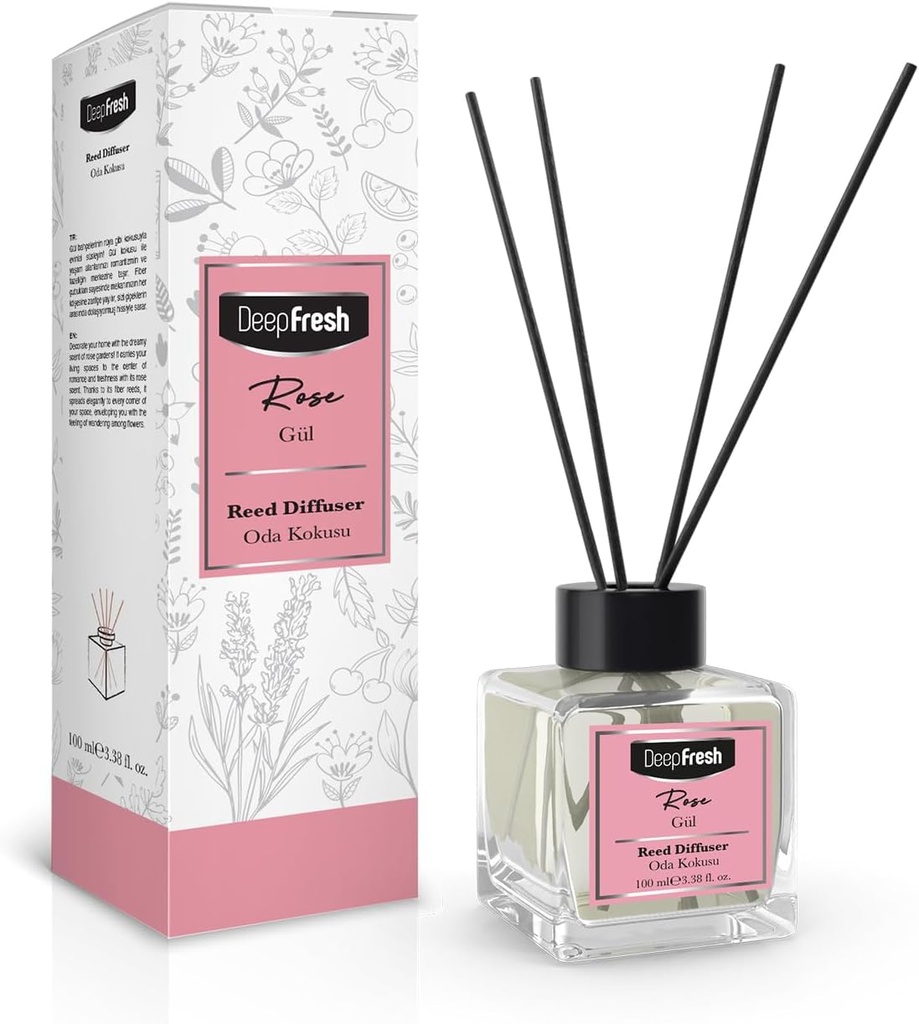 DEEP FRESH REED DIFFUSER 100 ML - ROSE (24 PCS/CTN)